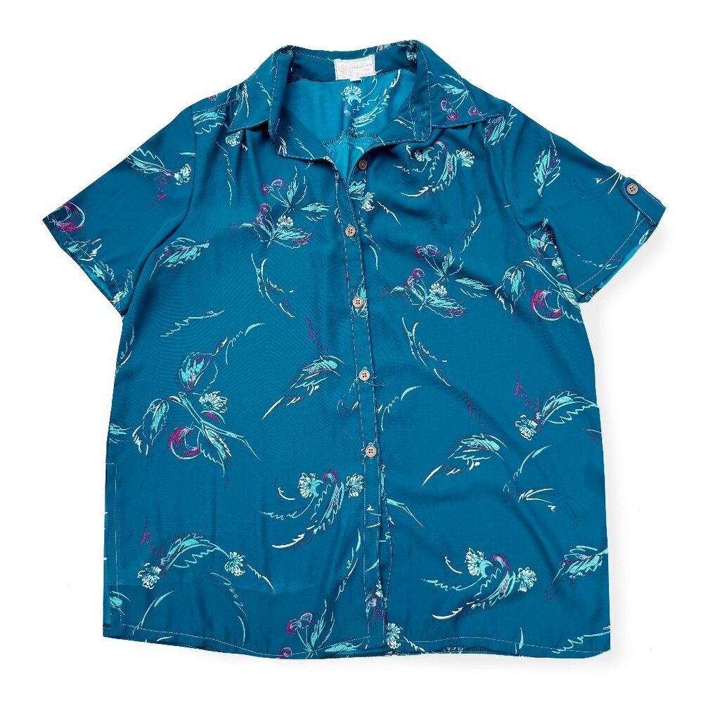 Vintage Golden Crown, Button Down Short Sleeve Shirt